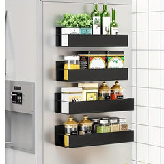 4pcs Magnetic Spice Rack For Refrigerator Strong Metal Magnets Organizer