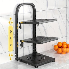 Pots & Pans Organizer Rack 3 Tiers Kitchen Storage