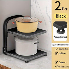 Pots & Pans Organizer Rack 3 Tiers Kitchen Storage