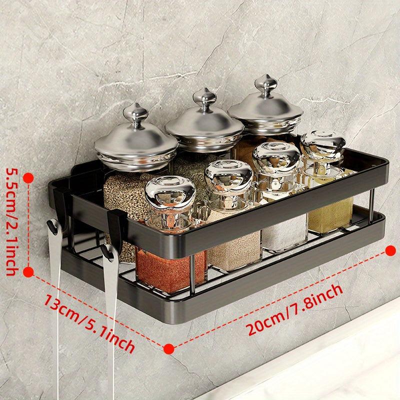 Wall Mount Spice Rack Organizer for Spice Jars and Seasonings