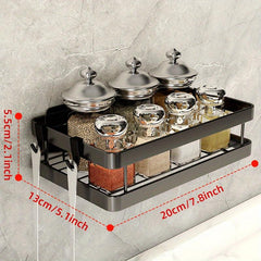 Wall Mount Spice Rack Organizer for Spice Jars and Seasonings