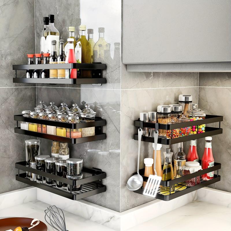Wall Mount Spice Rack Organizer for Spice Jars and Seasonings