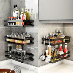 Wall Mount Spice Rack Organizer for Spice Jars and Seasonings