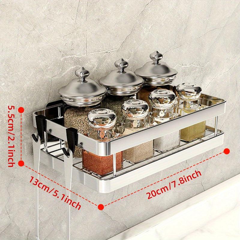 Wall Mount Spice Rack Organizer for Spice Jars and Seasonings
