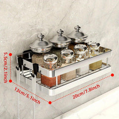 Wall Mount Spice Rack Organizer for Spice Jars and Seasonings