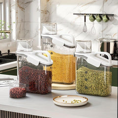 Large Capacity Rice Bucket with Cup Moisture Proof Insect Proof Cereal Container
