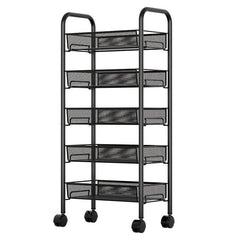 Kitchen Shelf Movable Small Cart Floor Household Movable Shelf For Snack