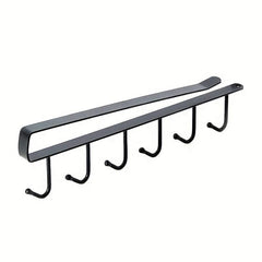 Wrought Iron Hanging Hook Shelf For Cup No Tracing Nail Cabinet Storage