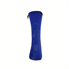 Portable Cutlery Cloth Bag for Dinnerware and Straws