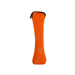 Portable Cutlery Cloth Bag for Dinnerware and Straws