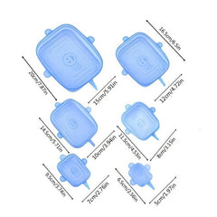 6pcs Reusable Silicone Food Covers Dishwasher & Freezer Safe