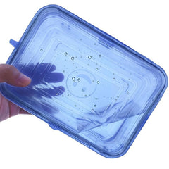 6pcs Reusable Silicone Food Covers Dishwasher & Freezer Safe