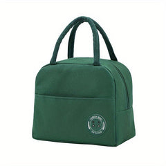 Large Capacity Insulated Lunch Box Bag Oxford Cloth Label Thermal Insulation