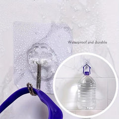 100pcs Strong Self-adhesive Wall-mounted Punching Hook