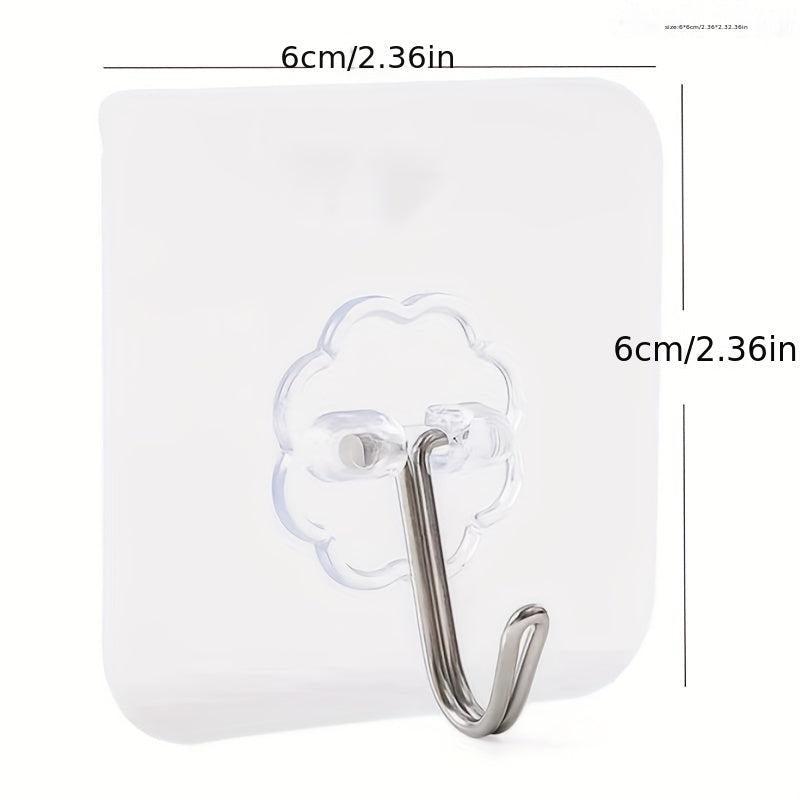 100pcs Strong Self-adhesive Wall-mounted Punching Hook