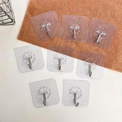 100pcs Strong Self-adhesive Wall-mounted Punching Hook
