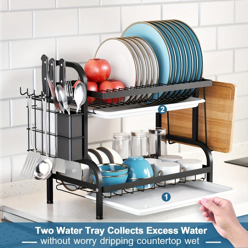 3 Tier Dish Drying Rack with Drainboard Set