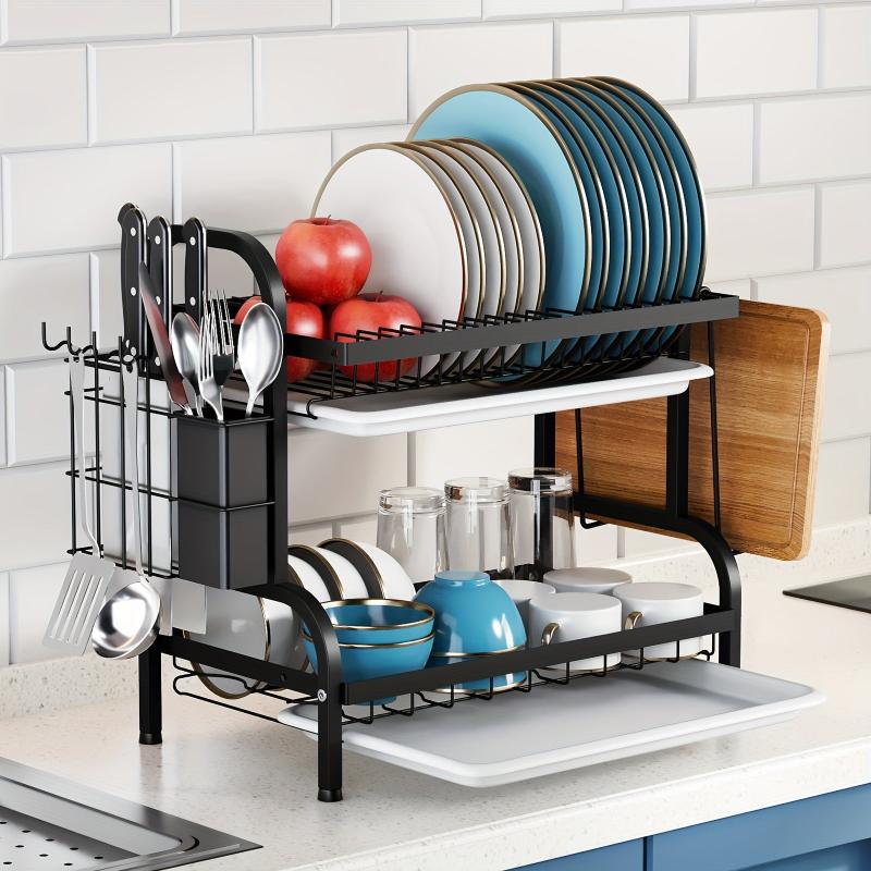 3 Tier Dish Drying Rack with Drainboard Set