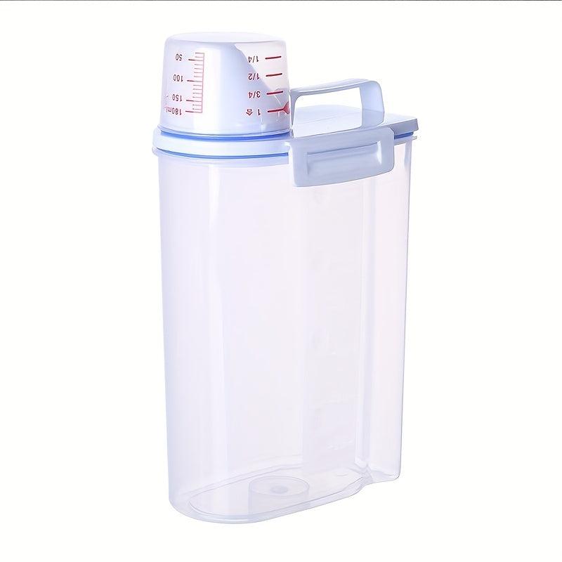 Rice Bucket With Measuring Cup Large Capacity Cereal Storage Container