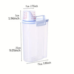 Rice Bucket With Measuring Cup Large Capacity Cereal Storage Container