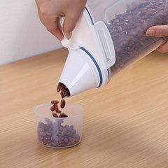 Rice Bucket With Measuring Cup Large Capacity Cereal Storage Container