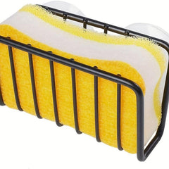 Kitchen Sink Suction Holder Modern Sponge & Organizer Silver