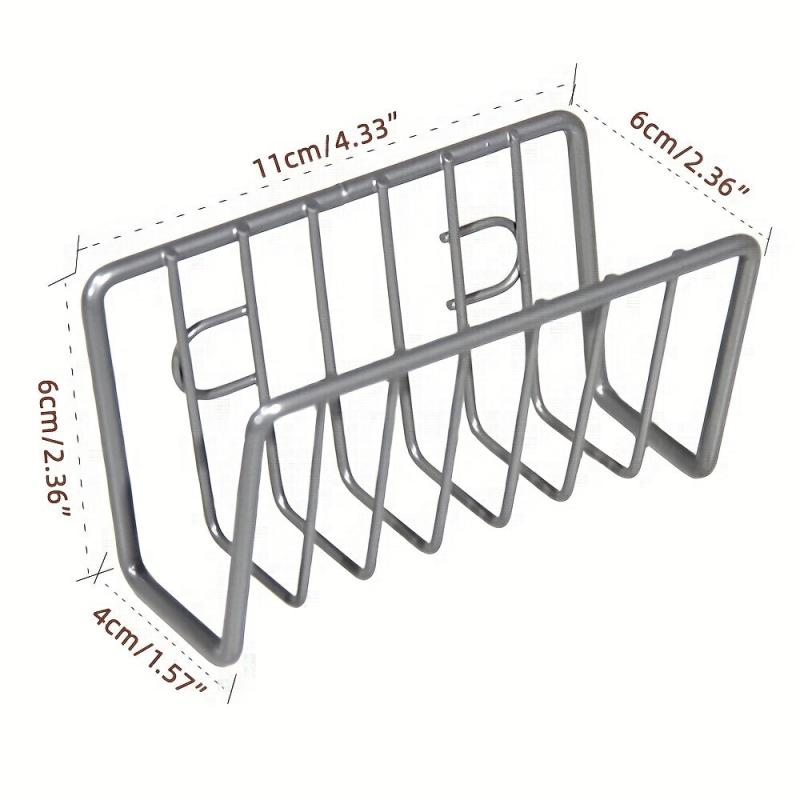 Kitchen Sink Suction Holder Modern Sponge & Organizer Silver