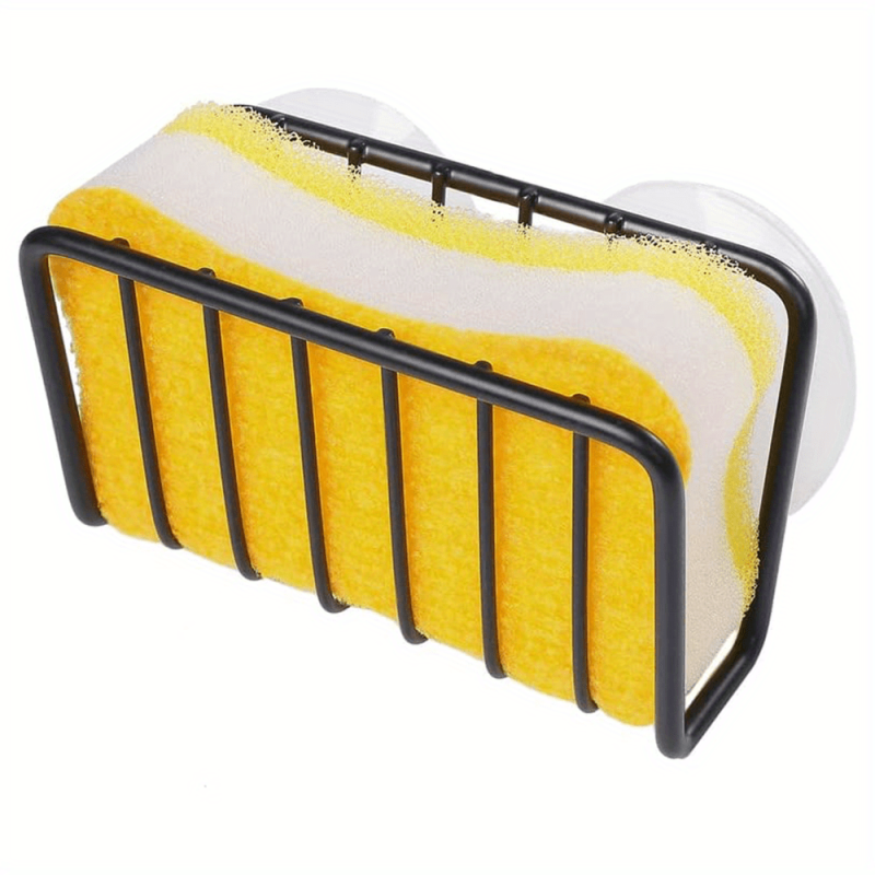 Kitchen Sink Suction Holder Modern Sponge & Organizer Silver