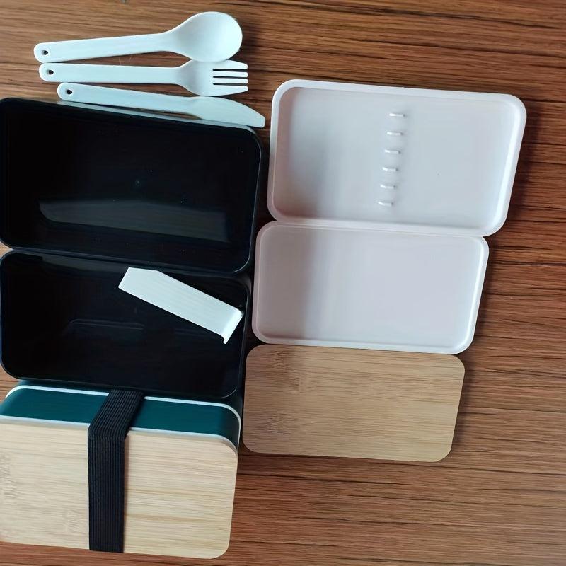 Leakproof Japanese Style Wooden Lunch Box for Teens and Workers