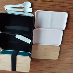 Leakproof Japanese Style Wooden Lunch Box for Teens and Workers