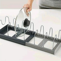 Adjustable Telescopic Pot Cover Rack for Easy Storage in Kitchen