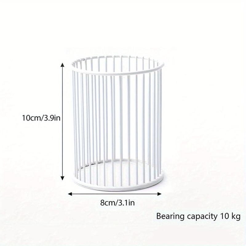 Wrought Iron Tableware Crock & Pen Holder Makeup Organizer