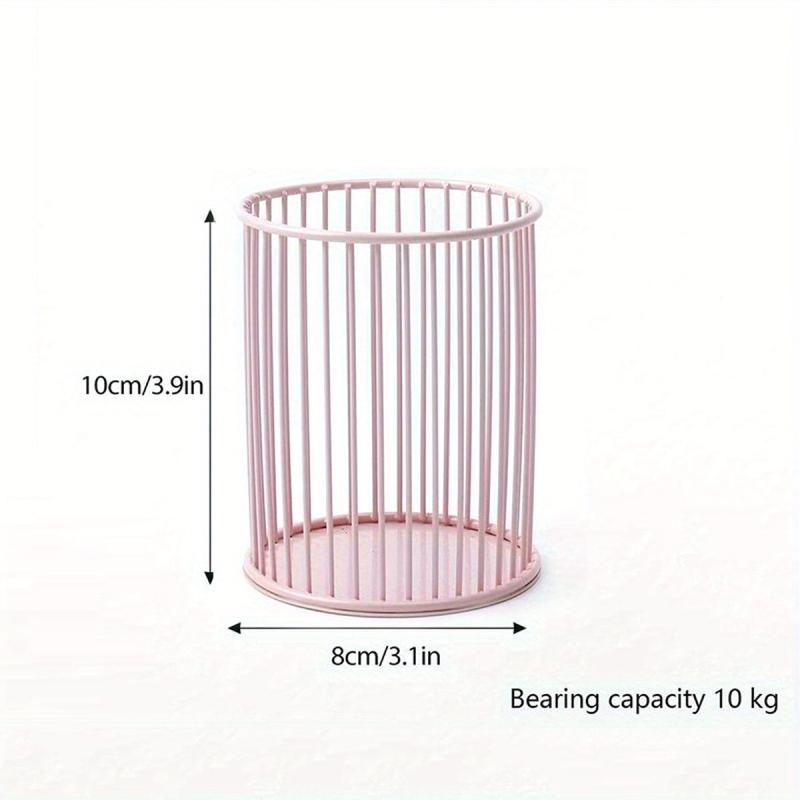 Wrought Iron Tableware Crock & Pen Holder Makeup Organizer