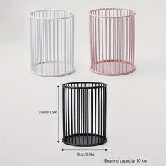 Wrought Iron Tableware Crock & Pen Holder Makeup Organizer