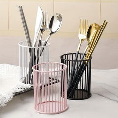 Wrought Iron Tableware Crock & Pen Holder Makeup Organizer