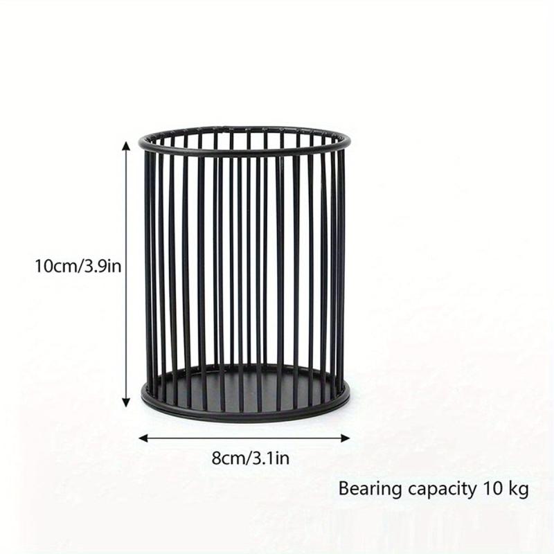 Wrought Iron Tableware Crock & Pen Holder Makeup Organizer