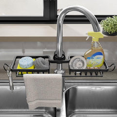 Stainless Steel Sink Caddy with Towel Rod