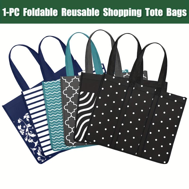 Durable Foldable Shopping Tote Bags Water Resistant Storage for Groceries