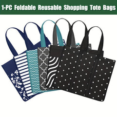 Durable Foldable Shopping Tote Bags Water Resistant Storage for Groceries