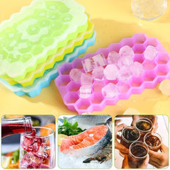 Silicone Ice Tray Hexagonal 37 Grids Honeycomb Ice Tray Mold