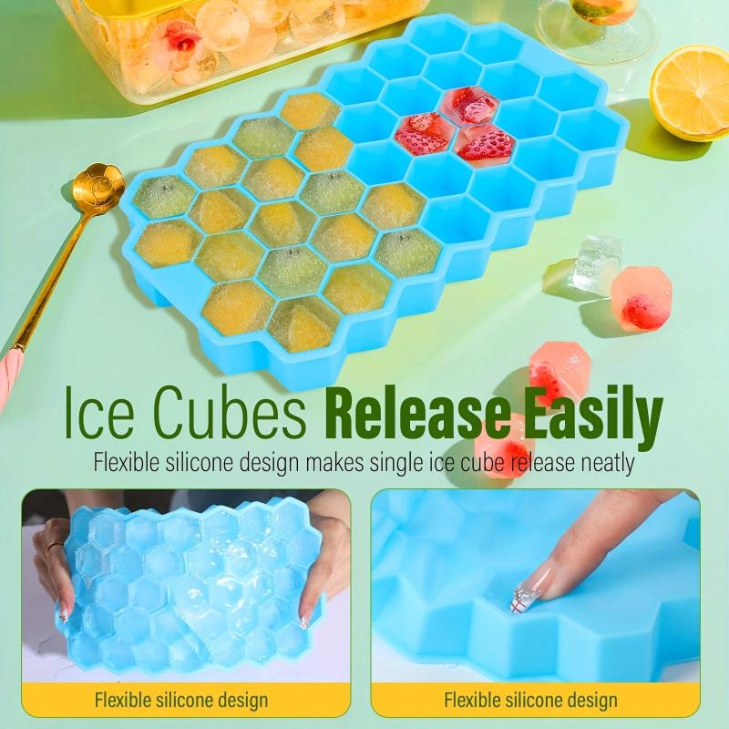 Silicone Ice Tray Hexagonal 37 Grids Honeycomb Ice Tray Mold