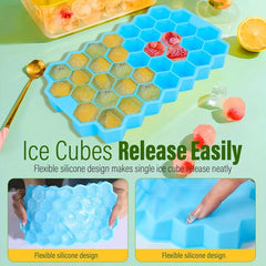 Silicone Ice Tray Hexagonal 37 Grids Honeycomb Ice Tray Mold