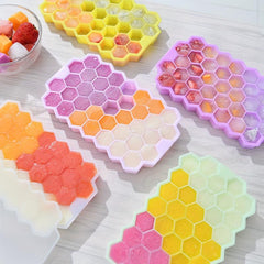 Silicone Ice Tray Hexagonal 37 Grids Honeycomb Ice Tray Mold