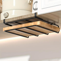 Space-Saving Kitchen Rack with Cutting Board Pot Cover & Cabinet Door Hanging