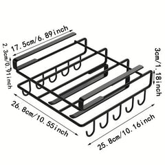 Space-Saving Kitchen Rack with Cutting Board Pot Cover & Cabinet Door Hanging