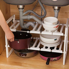 Under Sink Organizer Pot Rack Spice Rack Bathroom Floor Stand Storage Rack