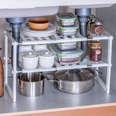 Under Sink Organizer Pot Rack Spice Rack Bathroom Floor Stand Storage Rack