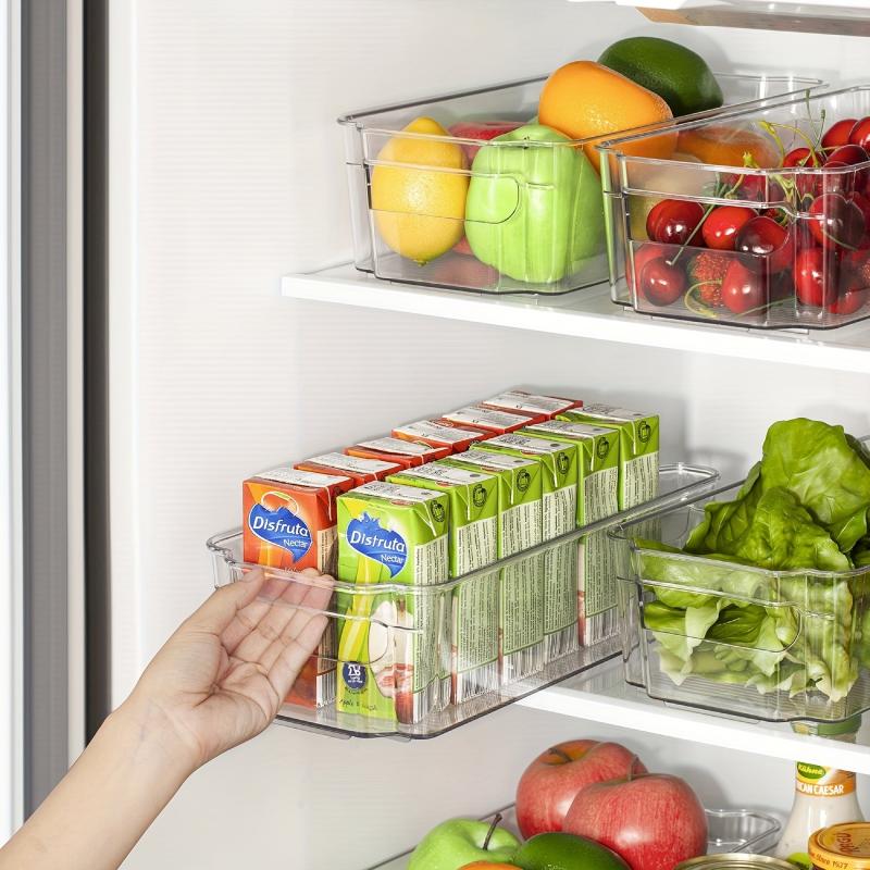 4pcs Fridge Organizers Transparent Plastic Boxes For Kitchen
