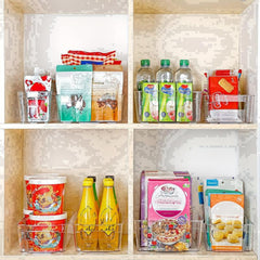 4pcs Fridge Organizers Transparent Plastic Boxes For Kitchen
