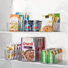 4pcs Fridge Organizers Transparent Plastic Boxes For Kitchen
